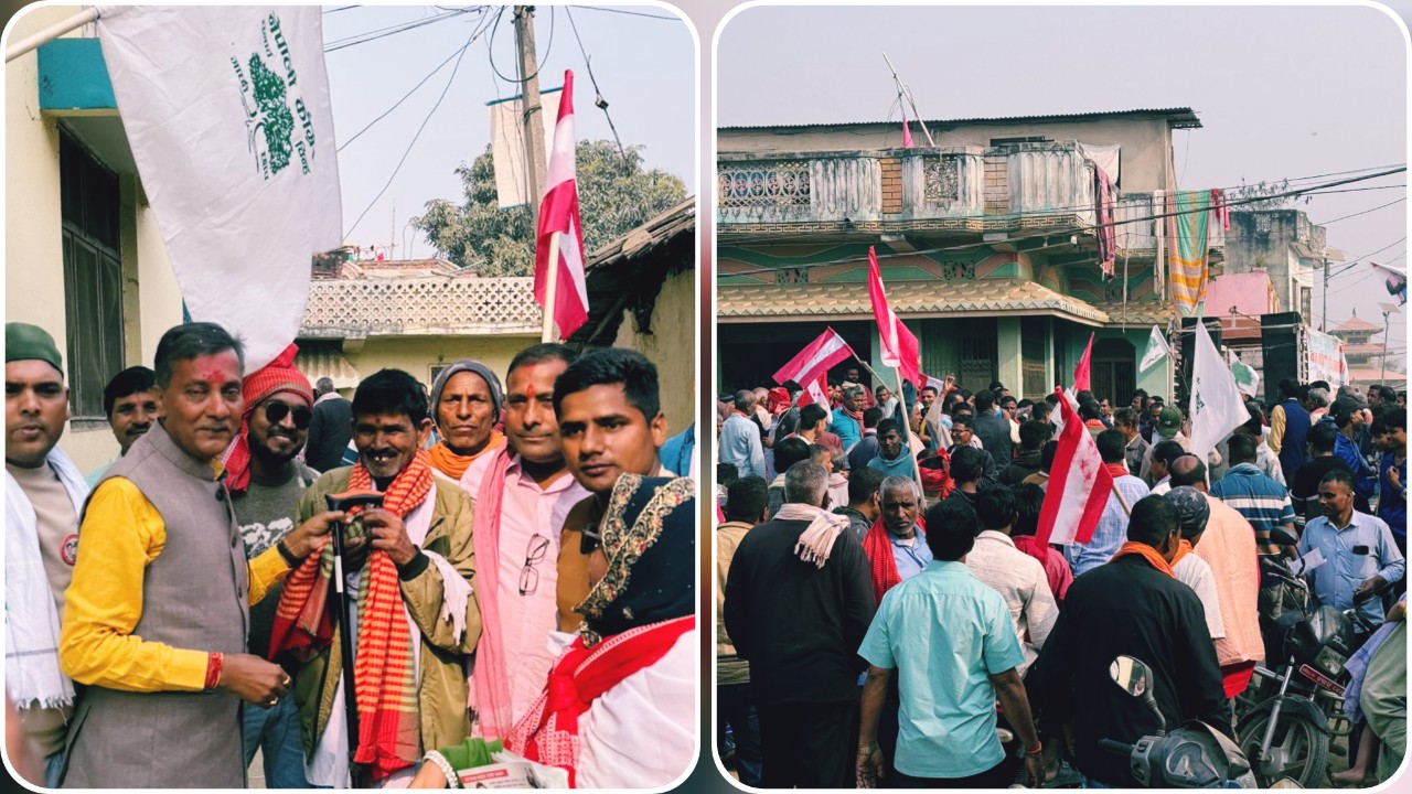 पर्सा–२ मा चौरसियाको घरदैलो अभियान तीव्र, विकास र निकासका लागि काँग्रेसलाई मत दिन अपिल