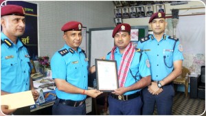 पर्सामा कार्यरत प्रहरी सहायक हवल्दार शिवशंकर यादव असार महिनाको 'उत्कृष्ट प्रहरी' घोषित