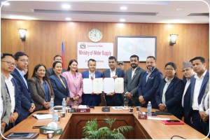 खानेपानी मन्त्रालय र कर्णाली प्रदेश जलस्रोत मन्त्रालयबीच सम्झौता