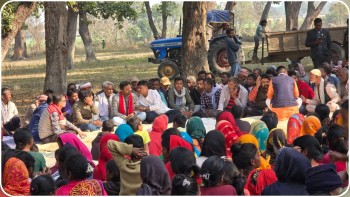 सिधपुर–अकवानियामा रुपेश पाण्डेयको घरदैलो तीव्र, स्थानीयको उल्लेख्य सहभागिता