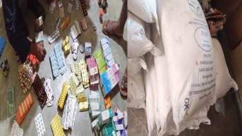 बारा प्रहरीद्वारा १४ सय किलो चिनी र अवैध औषधी बरामद