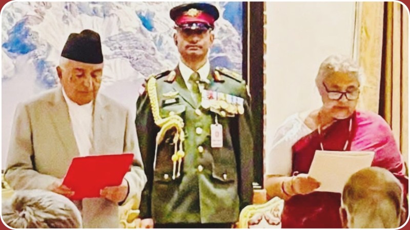 नवनियुक्त प्रधानमन्त्री कार्कीले लिइन् शपथ