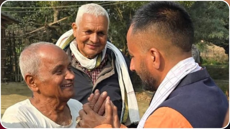 घरदैलो अभियानमा रुपेश पाण्डेय निरन्तर, पर्सा–३ मा जनसम्पर्क सशक्त