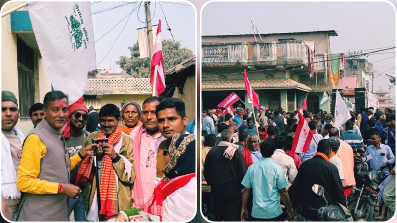 पर्सा–२ मा चौरसियाको घरदैलो अभियान तीव्र, विकास र निकासका लागि काँग्रेसलाई मत दिन अपिल