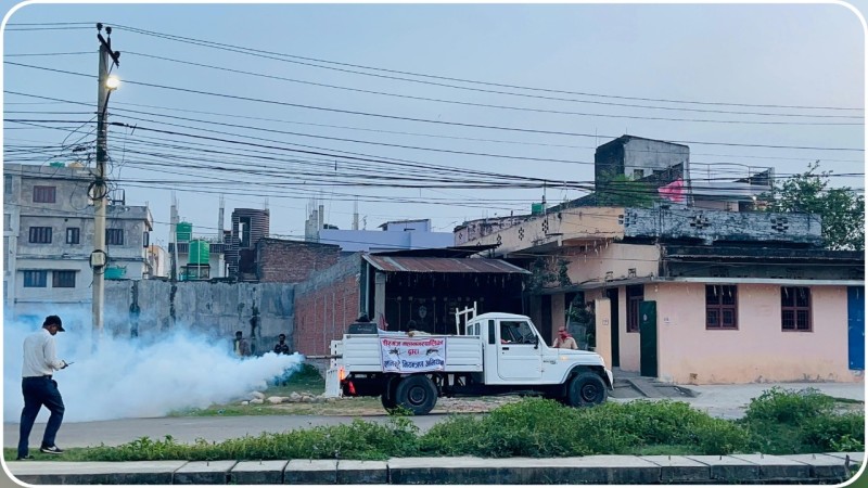 लामखुट्टे नियन्त्रणका लागि आजबाट फगिङ स्प्रे पनि शुरु