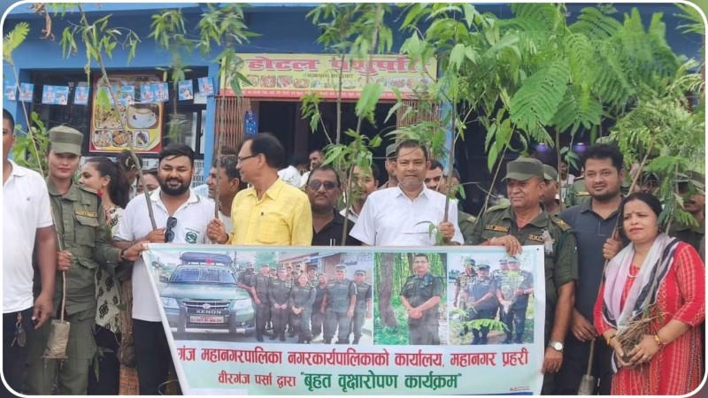हरित र सुन्दर वीरगन्ज निर्माणका लागि वृक्षारोपण अभियानलाई निरन्तरता दिन्छौँ : का.बा. नगर प्रमुख इम्तियाज आलम