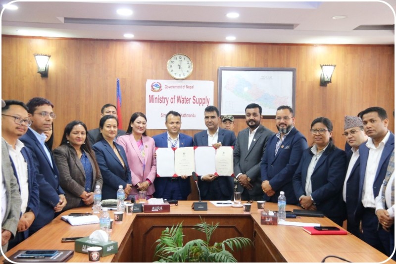 खानेपानी मन्त्रालय र कर्णाली प्रदेश जलस्रोत मन्त्रालयबीच सम्झौता